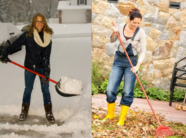 How Outdoor Activities Can Improve Your Physical and Mental Health-Shoveling snow and Raking Leaves